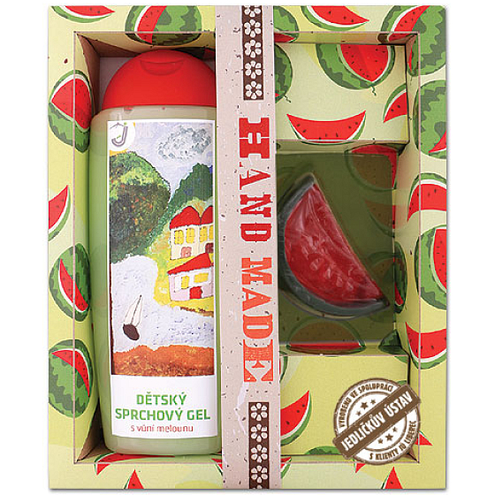 Bohemia Gifts Watermelon shower gel 300 ml + handmade watermelon soap 70 g, cosmetic set