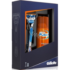 Gillette Fusion razor + Fusion moisturizing shaving gel 75 ml, cosmetic set for men