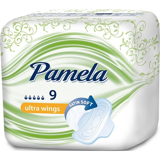 Pamela Ultra Wings Satin Soft sanitary napkins with wings 9 pieces