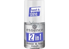 Essence 2in1 Base & Top Coat podkladový a krycí lak na nehty 8 ml