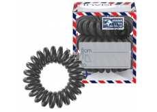 Invisibobble Letter From Grey Gumička do vlasů tmavě šedá spirálová limitovaná edice 3 kusy
