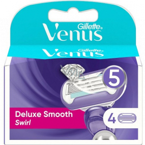 Gillette Venus Deluxe Smooth Swirl Replacement Heads 4 pieces, for women