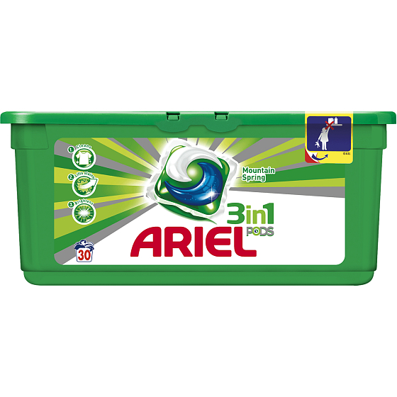 Ariel Mountain Spring gel capsules for washing for beautifully clean and fragrant laundry without stains 30 pieces 897 g