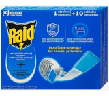 Raid electric vaporizer and mosquito repellent pads 1 vaporizer + 10 pads