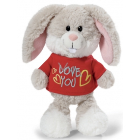 Nici Love You Rabbit in a T-shirt Plush toy - the finest plush 20 cm