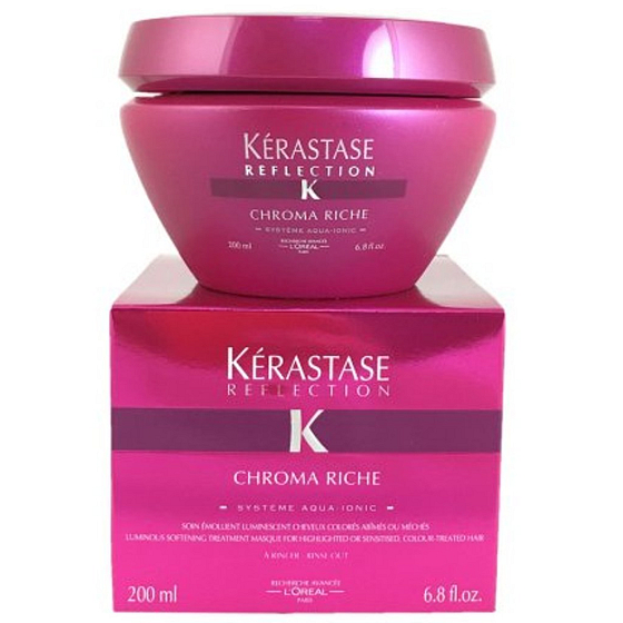 Kérastase Réflection Masque Chroma Riche Softening mask for shine of highlighted and colored hair 200 ml