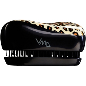 Palm hair brush combing leopard yellow 40450