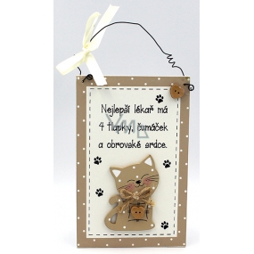 Nekupto Pets wooden sign The best doctor has 4 paws... cat 11 x 17 cm