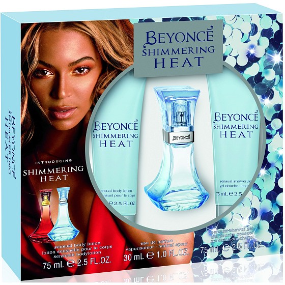 Beyoncé Shimmering Heat perfumed water for women 30 ml + shower gel 75 ml + body lotion 75 ml, cosmetic set