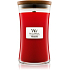 WoodWick Pomegranate - Pomegranate scented candle with wooden wick and glass lid large 609.5 g