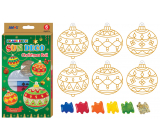 Amos Colors for glass Christmas set of 6 colors 10.5 ml + 6 glass flasks