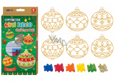 Amos Colors for glass Christmas set of 6 colors 10.5 ml + 6 glass flasks
