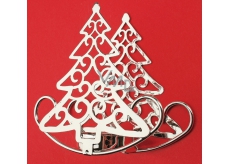 Candle metal silver tree 10.5 cm, rocking, for a tea candle