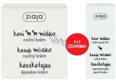 Ziaja Goat milk night cream 50 ml + eye cream 15 ml, cosmetic set