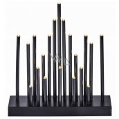 Emos Lighting candlestick black 25 x 27,5 cm, 20 LED, warm white