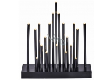 Emos Lighting candlestick black 25 x 27,5 cm, 20 LED, warm white