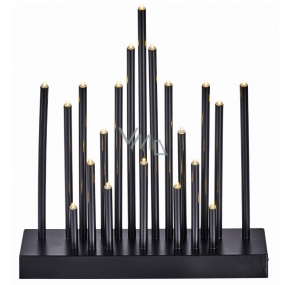 Emos Lighting black candle holder 25 x 27.5 cm, 20 LED, warm white