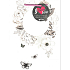 Ditipo Gift paper bag 22 x 28.7 x 10 cm Creative white circle flowers and butterflies