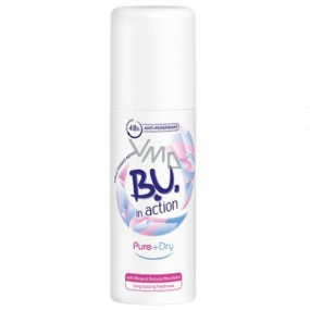 BU In Action Pure + Dry antiperspirant deodorant spray for women mini 50 ml