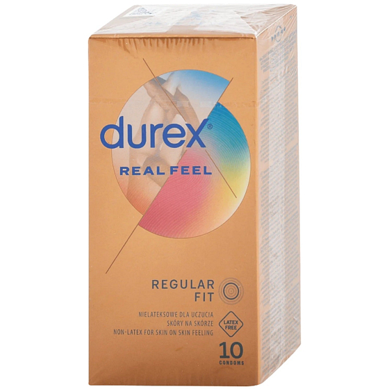 Durex Real Feel non-latex condom for a natural skin-on-skin feeling, nominal width: 56 mm 10 pieces