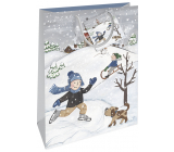 Nekupto Gift paper bag 32.5 x 26 x 13 cm Christmas children WBL 1942 02