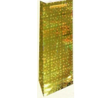 Nekupto Gift paper bag for bottle 33 x 10 x 9 cm Gold holographic 110 01 THLH