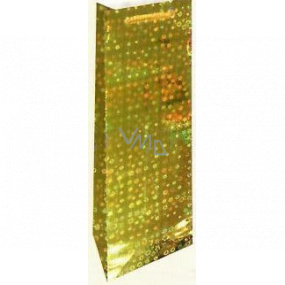 Nekupto Gift paper bag for bottle 33 x 10 x 9 cm Gold holographic 110 01 THLH