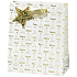 BSB Luxury gift paper bag 23 x 19 x 9 cm Christmas with golden trees VDT 446 A5
