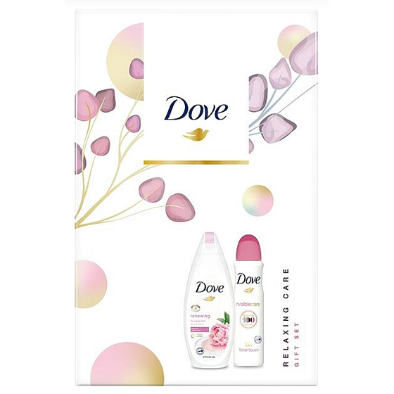 Dove Nourishing Secrets Renewal Peony Shower Gel 250 ml + antiperspirant deodorant spray 150 ml cosmetic set