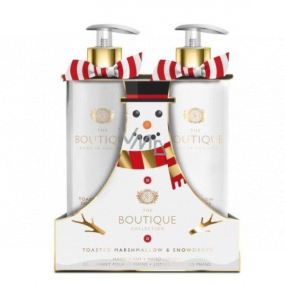Grace Cole Toasted marshmallow & Snowdrops - Toasted marshmallow and snowdrops liquid soap dispenser 500 ml + hand milk dispenser 500 ml, cosmetic hand care set