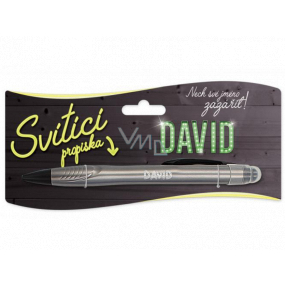 Nekupto Glowing pen with the name David, touch tool controller 15 cm