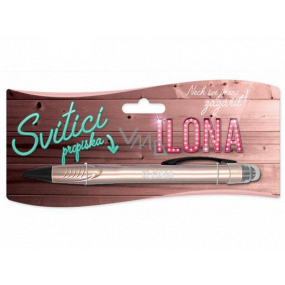 Nekupto Glowing pen with the name Ilona, touch tool controller 15 cm