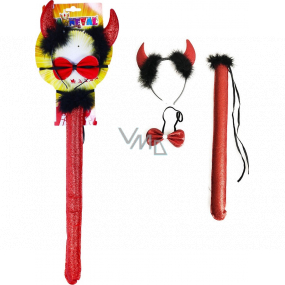 Rappa Halloween Devils set with bow tie, headband and tail
