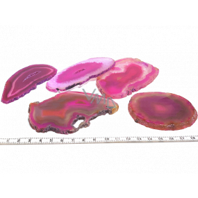 Agate pink slice, natural stone 1 piece