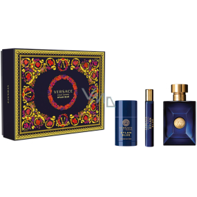 Versace Dylan Blue eau de toilette 100 ml + deodorant stick 75 ml + eau de toilette 10 ml, gift set for men