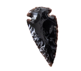 Obsidian pendant arrow natural stone 3,8-5 cm, stone of rescue