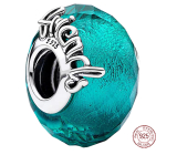 Charm Sterling silver 925 Murano glass friendship charm, friendship bracelet bead