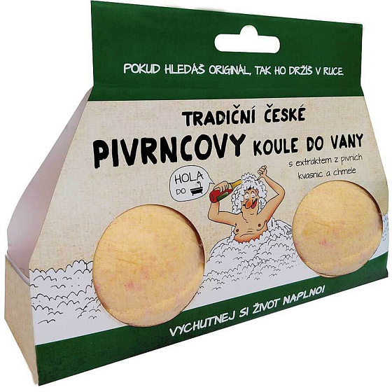Bohemia Gifts Pivrnec with extracts of beer yeast and hops foaming bath ball 2 x 100 g