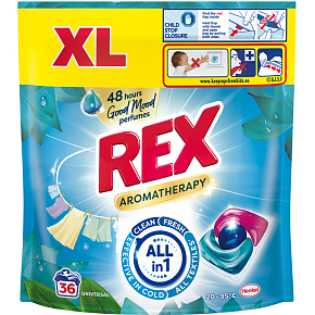 REX Laundry Capsules Aromatherapy Lotus Universal 36 Washes, 432g REX Laundry Capsules Aromatherapy Lotus Universal 36 Washes, 432g