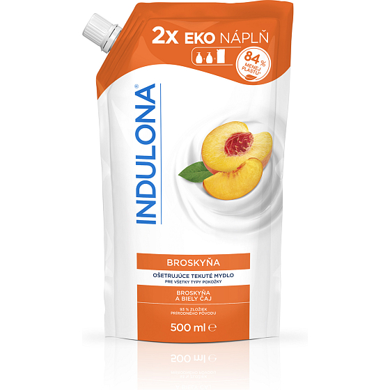 Indulona Caring Liquid Soap Peach - Refill 500ml