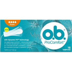 o.b. ProComfort Super with Dynamic Fit tampons 16 pieces - VMD