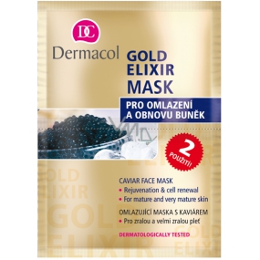 Dermacol Gold Elixir Rejuvenating Mask with Caviar 2 x 8 g