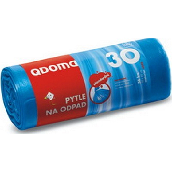 QDoma Trash bags blue 30 liters, 50 x 60 cm, 36 pieces