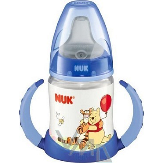Nuk Disney First Choice plastic bottle for learning from 6 months 150 ml of different colors