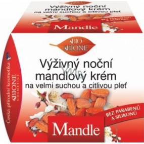 Bione Cosmetics Almond Nourishing Night Almond Cream for Very Dry and Sensitive Skin 51 ml