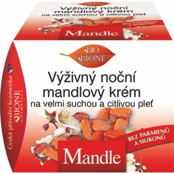 Bione Cosmetics Almond Nourishing Night Almond Cream for Very Dry and Sensitive Skin 51 ml