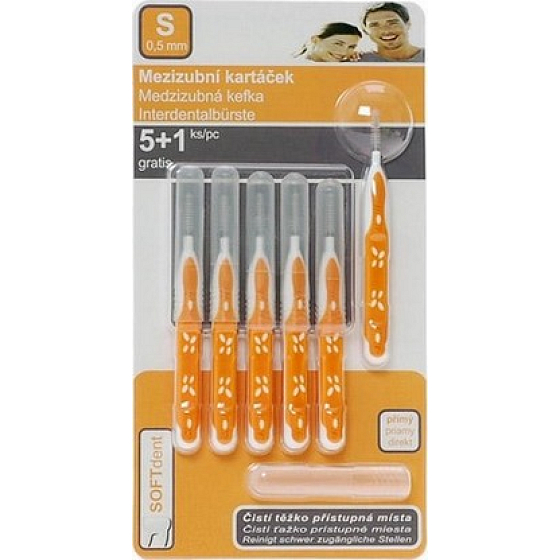 Soft Dent interdental brush straight With 0.5 mm 6 pieces