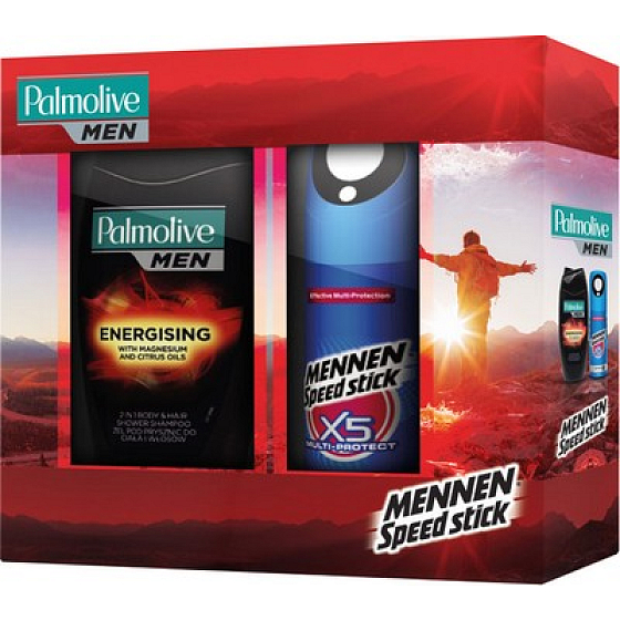 Palmolive Men Energizing 2 in 1 shower gel 250 ml + deodorant spray 150 ml, cosmetic set