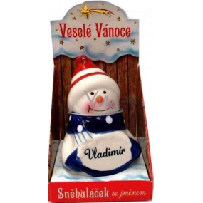 Nekupto Snowman named Vladimir Christmas decoration size 8 cm
