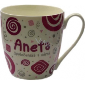 Nekupto Twister mug named Aneta pink 0.4 liter